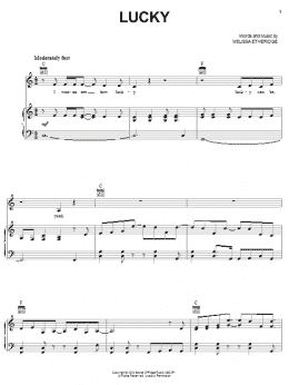 page one of Lucky (Piano, Vocal & Guitar Chords (Right-Hand Melody))