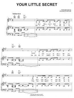 page one of Your Little Secret (Piano, Vocal & Guitar Chords (Right-Hand Melody))