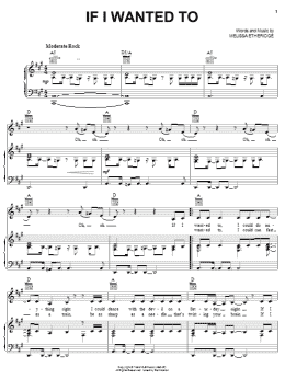 page one of If I Wanted To (Piano, Vocal & Guitar Chords (Right-Hand Melody))