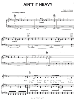 page one of Ain't It Heavy (Piano, Vocal & Guitar Chords (Right-Hand Melody))