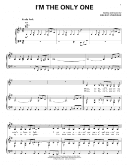 page one of I'm The Only One (Piano, Vocal & Guitar Chords (Right-Hand Melody))