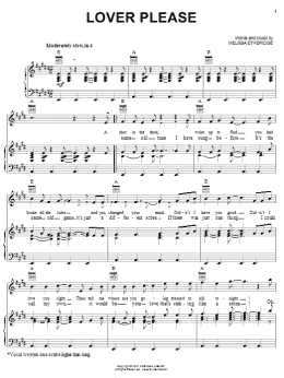 page one of Lover Please (Piano, Vocal & Guitar Chords (Right-Hand Melody))