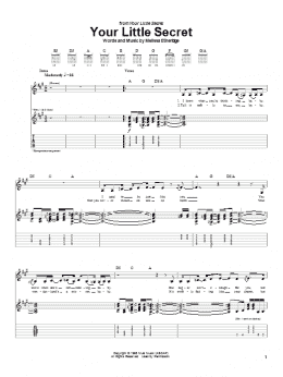 page one of Your Little Secret (Guitar Tab)