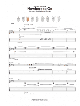 page one of Nowhere To Go (Guitar Tab)