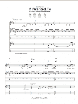 page one of If I Wanted To (Guitar Tab)