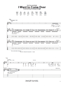 page one of I Want To Come Over (Guitar Tab)