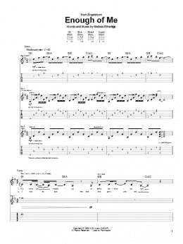 page one of Enough Of Me (Guitar Tab)
