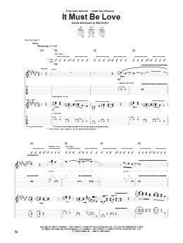 page one of It Must Be Love (Guitar Tab)