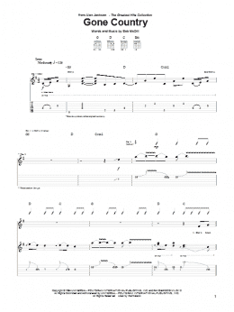 page one of Gone Country (Guitar Tab)