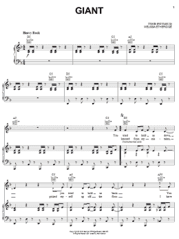 page one of Giant (Piano, Vocal & Guitar Chords (Right-Hand Melody))
