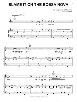 page one of Blame It On The Bossa Nova (Piano, Vocal & Guitar Chords (Right-Hand Melody))