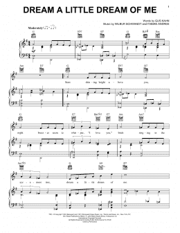 page one of Dream A Little Dream Of Me (Piano, Vocal & Guitar Chords (Right-Hand Melody))