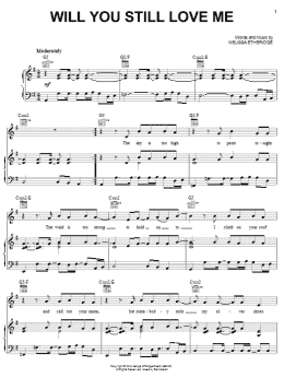 page one of Will You Still Love Me (Piano, Vocal & Guitar Chords (Right-Hand Melody))