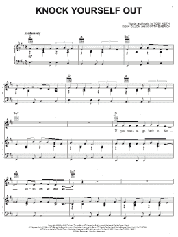 page one of Knock Yourself Out (Piano, Vocal & Guitar Chords (Right-Hand Melody))