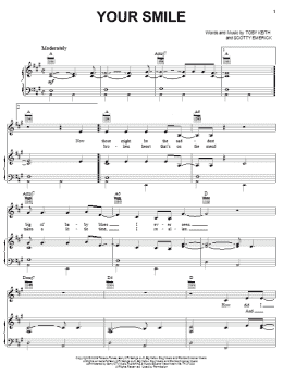 page one of Your Smile (Piano, Vocal & Guitar Chords (Right-Hand Melody))