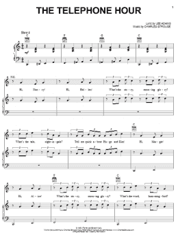 page one of The Telephone Hour (Piano, Vocal & Guitar Chords (Right-Hand Melody))