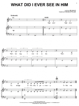 page one of What Did I Ever See In Him (from Bye Bye Birdie) (Piano, Vocal & Guitar Chords (Right-Hand Melody))