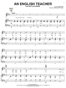 page one of An English Teacher (Piano, Vocal & Guitar Chords (Right-Hand Melody))