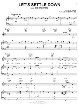 page one of Let's Settle Down (Piano, Vocal & Guitar Chords (Right-Hand Melody))