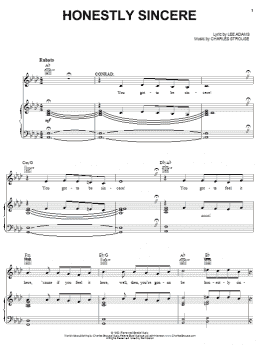 page one of Honestly Sincere (Piano, Vocal & Guitar Chords (Right-Hand Melody))