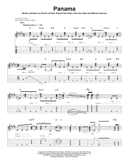 page one of Panama (Guitar Tab (Single Guitar))