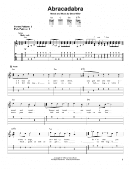 page one of Abracadabra (Easy Guitar Tab)