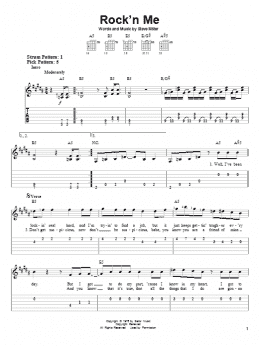 page one of Rock'n Me (Easy Guitar Tab)