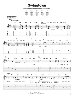 page one of Swingtown (Easy Guitar Tab)