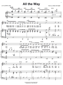 page one of All The Way (Piano, Vocal & Guitar Chords (Right-Hand Melody))