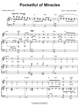 page one of Pocketful Of Miracles (Piano, Vocal & Guitar Chords (Right-Hand Melody))