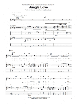 page one of Jungle Love (Guitar Tab)