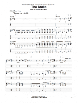 page one of The Stake (Guitar Tab)