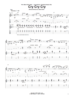 page one of Cry Cry Cry (Guitar Tab)