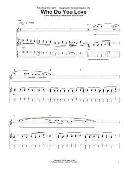 page one of Who Do You Love (Guitar Tab)