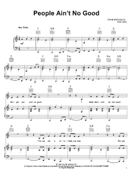 page one of People Ain't No Good (Piano, Vocal & Guitar Chords (Right-Hand Melody))