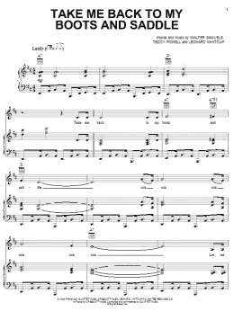 page one of Take Me Back To My Boots And Saddle (Piano, Vocal & Guitar Chords (Right-Hand Melody))