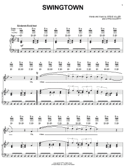 page one of Swingtown (Piano, Vocal & Guitar Chords (Right-Hand Melody))
