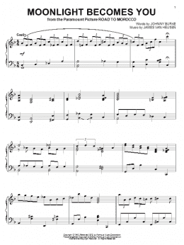 page one of Moonlight Becomes You (Piano Solo)