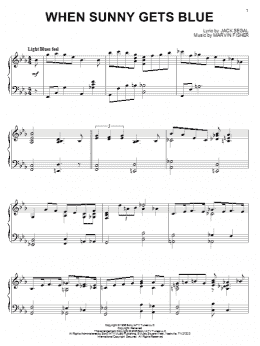 page one of When Sunny Gets Blue (Piano Solo)