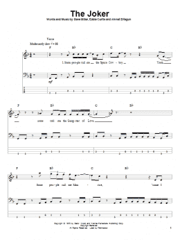 page one of The Joker (Bass Guitar Tab)