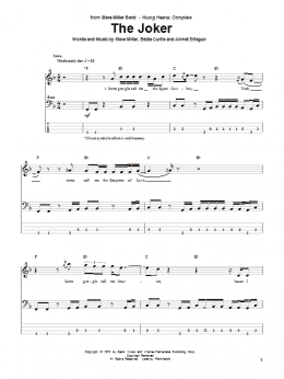 page one of The Joker (Bass Guitar Tab)