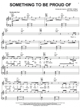 page one of Something To Be Proud Of (Piano, Vocal & Guitar Chords (Right-Hand Melody))