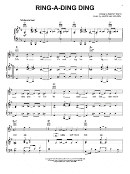 page one of Ring-A-Ding Ding (Piano, Vocal & Guitar Chords (Right-Hand Melody))