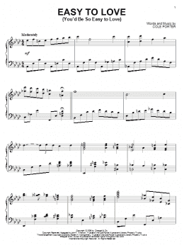 page one of Easy To Love (You'd Be So Easy To Love) (Piano Solo)