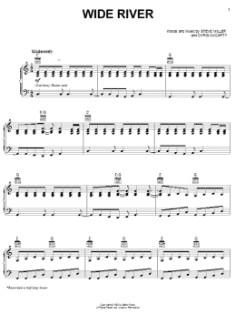 page one of Wide River (Piano, Vocal & Guitar Chords (Right-Hand Melody))