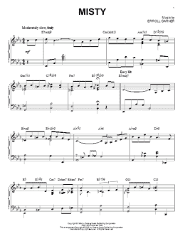 page one of Misty (Piano Solo)