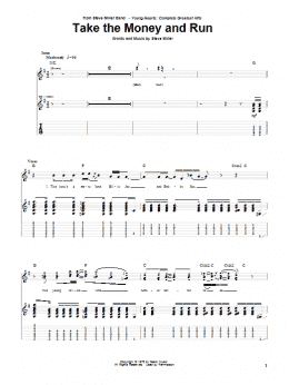 page one of Take The Money And Run (Guitar Tab)
