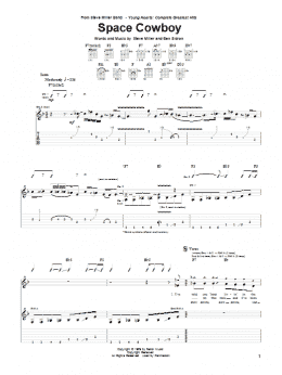 page one of Space Cowboy (Guitar Tab)