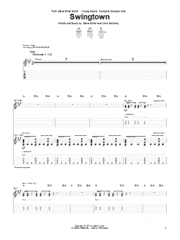 page one of Swingtown (Guitar Tab)