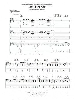 page one of Jet Airliner (Guitar Tab)
